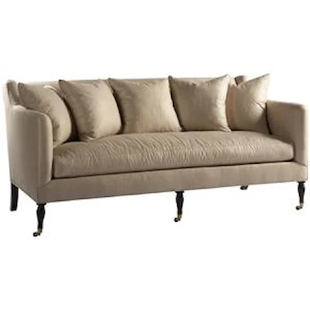 London Transitional Scatterback Sofa with Casters